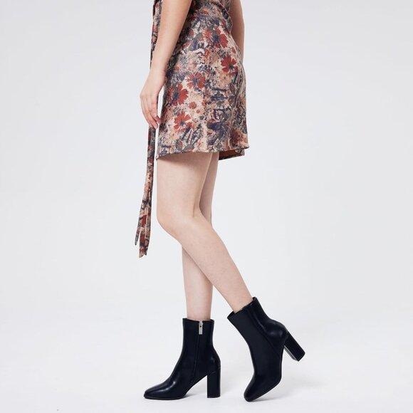 Elisabet Tang Ankle Boote Women Block Polyurethane Heel Side ZipperSquare Toe - Picture 6 of 9